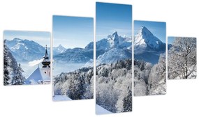 Obraz - Zaśnieżony krajobraz (125x70 cm)