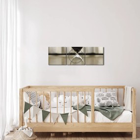Obraz klepsydry (z zegarem) (90x30 cm)