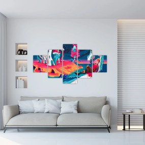 Obraz - Książę i smocza księżniczka (125x70 cm)