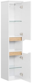 Biała wysoka wisząca szafka łazienkowa 30x141 cm Set 857 – Pelipal