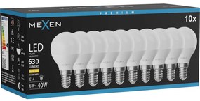 Mexen Nova 10x żarówka LED E14, G45, 6W, Ciepła - 3000K, 630 lm - L101-E14-0630-01x10