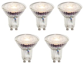 Zestaw 5 ściemnialnych przezroczystych żarówek LED GU10 50mm 4.9W 430 lm 2700K