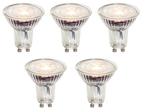 Zestaw 5 ściemnialnych żarówek LED GU10 50mm przezroczystych 4,9W 430 lm 2700K