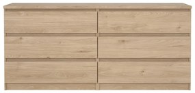 Komoda w dekorze dębu w naturalnym kolorze 154x70x50 cm Naia – Tvilum