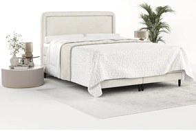 Kremowe łóżko boxspring 180x200 cm Dove – Maison de Rêve
