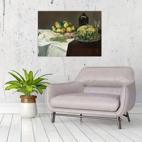 Obraz na szkle - Edouard Manet, Still Life with Melon and Peaches, reprodukcje (70x50 cm)