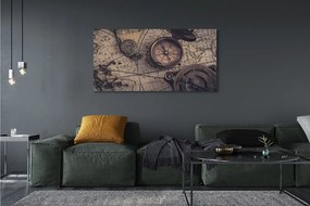 Obraz canvas na ścianę Kompas na Starej Mapie