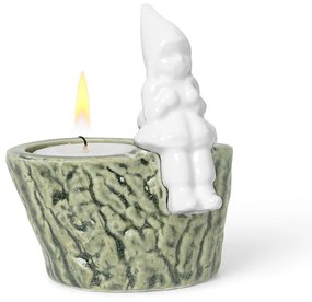Świąteczny świecznik z porcelany i kamionki Kähler Design Christmas Tales, dł. 8,5 cm