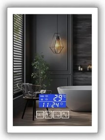 IREDA Lustro łazienkowe z oświetleniem, 80x60cm, głośnik