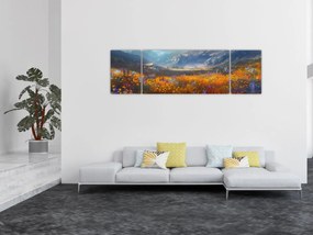 Obraz - Malowany górski krajobraz II. (170x50 cm)
