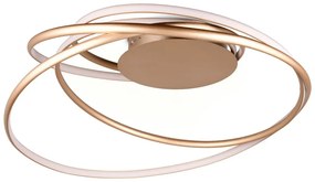 Lampa sufitowa LED w kolorze złota z metalowym kloszem Nala – Trio Select