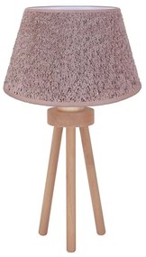 Duolla - Lampa stołowa BOUCLE 1xE27/15W/230V śr. 28 cm brązowy/drewno