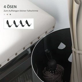 HOMCOM Stojak na Parasole, Stal, Kolumnowy, Wyjmowane Dno, Ø17 x 41H cm, Szary