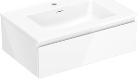 Mexen Orio szafka łazienkowa 70 cm z umywalką Otis, 1 szuflada, biała połysk - 91A10-07023-1-BF00-W18M00