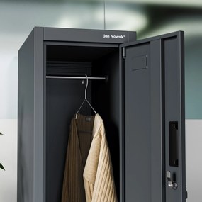 Szafka BHP ubraniowa pracownicza antracytowa BARTEK 1 Plus 292 x 1720 x 450 mm