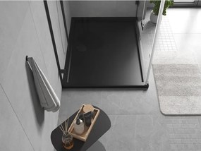 Mexen Flow brodzik prostokątny slim 100 x 90 cm, czarny mat - 46R709010
