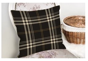 Czarno-beżowa dekoracyjna poszewka na poduszkę Minimalist Cushion Covers Flannel, 45x45 cm