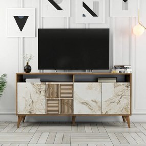 Szafka Milan Walnut and White Marble
