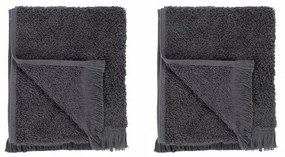 Ciemnoszare bawełniane ręczniki zestaw 2 szt. 30x50 cm FRINO – Blomus