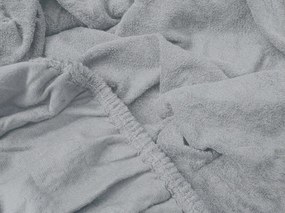 PrzytulneMieszkanie.pl Prześcieradło frotte MOLTON szare 90 x 200 cm