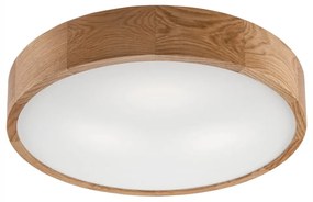 Brązowa lampa sufitowa ze szklanym kloszem ø 47 cm Eveline – LAMKUR