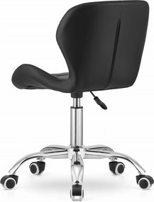 PROMOCJA Czarny fotel biurowy AVOLA z eko skóry II. jakość