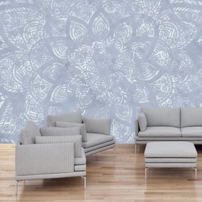 Fototapeta - Niebieska mandala (196x136 cm)