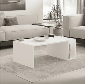 Drewniany stolik kawowy "Memo" - 50 x 86 x 32 cm - Biały