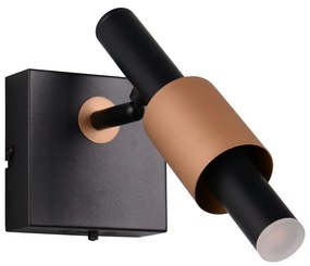 Czarna/w kolorze brązu lampa punktowa LED 20,5x10 cm Ikaris – Trio Select
