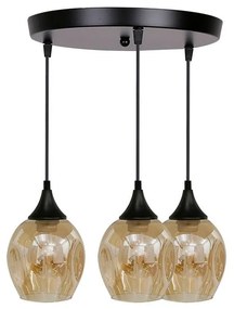 Czarna lampa wisząca ze szklanym kloszem Aspa – Candellux Lighting