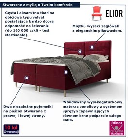 Czerwone nowoczesne lóżko z pojemnikiem 6 rozmiarów D2-F43