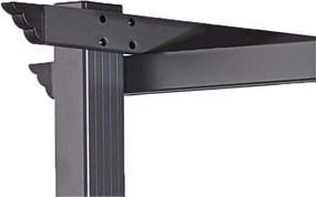 Pawilon ogrodowy Desire 3x4 m – nowoczesna altana tarasowa z aluminiową ramą i rozsuwanym dachem w kolorze ecru