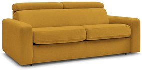 Musztardowa rozkładana sofa 215 cm Monaco – Bobochic Paris