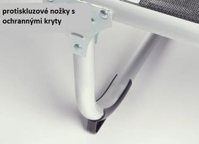 Leżak ogrodowy, składany z daszkem, antracyt 187 cm