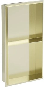 Mexen X-Wall-NR półka wnękowa bez kołnierza z półką 60 x 30 cm, złota szczotkowana - 1951603010S