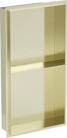 Mexen X-Wall-NR półka wnękowa bez kołnierza z półką 60 x 30 cm, złota szczotkowana - 1951603010S