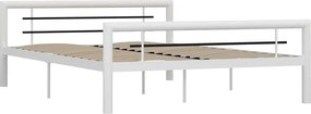 Białe metalowe łózko w stylu loftowym 120x200 cm E5-G31