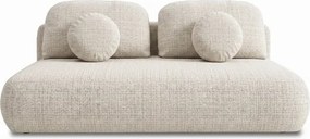 Sofa BASE Rozkładana Dwuosobowa Beżowa Szenil Japandi