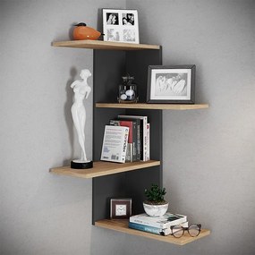 Drewniana półka ścienna Półka narożna Półka Balos