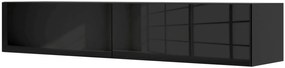 Podwieszana szafka rtv czarny połysk 160 cm B1-M21