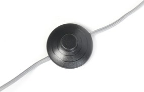 Inteligentna lampa łukowa stalowa z szarą tkaniną incl. wifi A60 - Bend