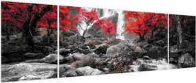 Obraz - Wodospady w jesiennym krajobrazie (170x50 cm)