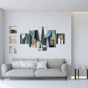 Obraz - Naturalna geometria abstrakcyjna II. (125x70 cm)