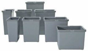 Elletipi Plastikowy kosz z uchwytami 35 l, szary