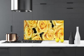 Panel Szklany do Kuchni Królewskie Róże w Ogrodzie