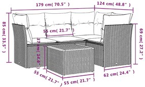 Beżowo-szary zestaw mebli wypoczynkowych Conti 4X