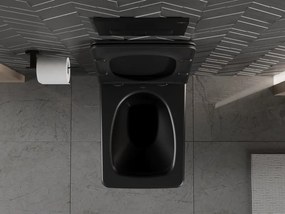 Mexen Vera miska wc Rimless z deską wolnoopadającą slim, duroplast, czarna mat - 30164070