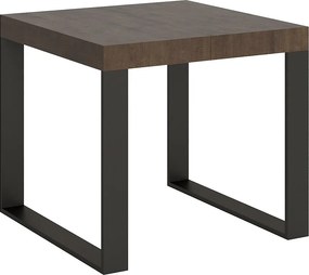 Stół rozkładany 90/246x90 cm Tecno orzech nogi antracytowe