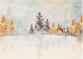 Obraz - Akwarelowy las (70x50 cm)