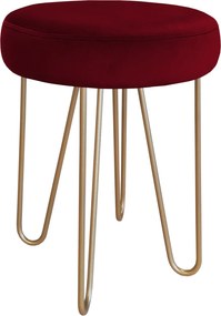 Taboret Venus tkanina Welur stelaż metalowy STOŁEK LOFT : Kolor Stelaża - Złoty, Kolor tkaniny - VELVET - MG31, Typ tkaniny - Velvet